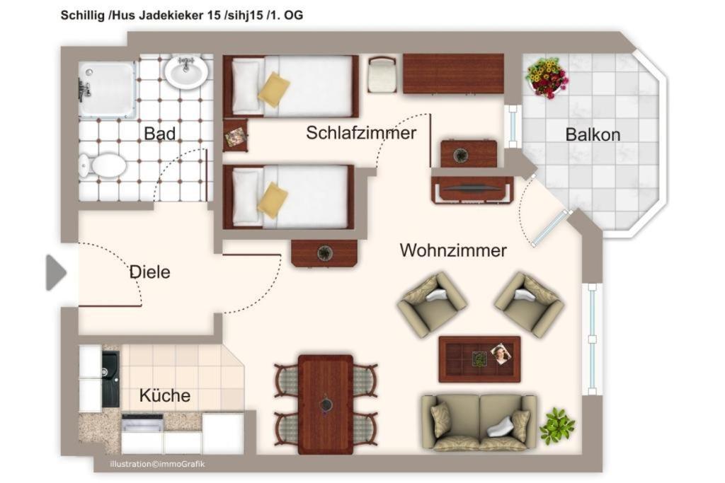 Appartement Hus Jadekieker Hus Jadekieker 15 à Schillig Extérieur photo